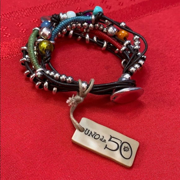 UNO de 50 Jewelry - Uno de 50 Multi-Strand Beaded Charm Bracelet 🌹NWT